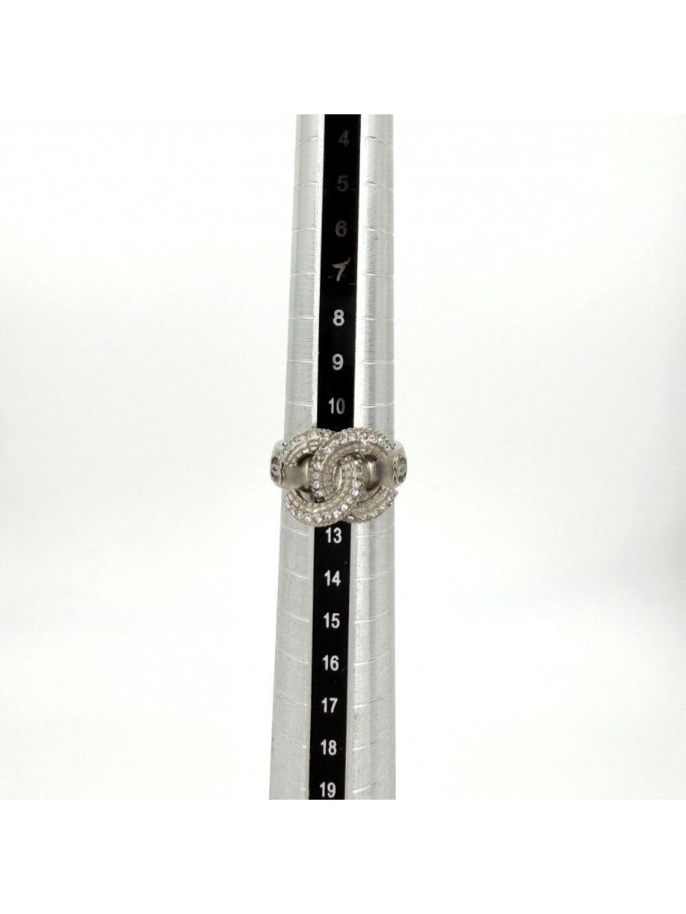 Chanel Ring CC Logo Rhinestone 14k - Picture 5 of 7